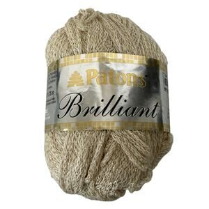 Vintage Patons Brilliant Yarn Crystal Cream #3 Light 1.75 oz 166 Yards